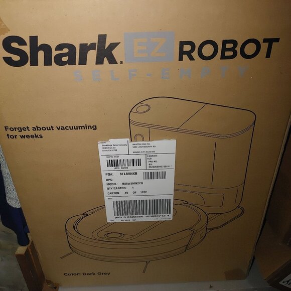 Shark AV911S EZ Robot Pet Hair Vacuum Self Emptying Bag less WiFi Programable - Picture 9 of 10
